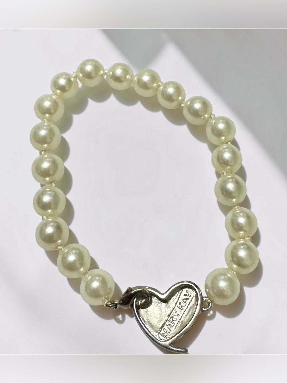 Mary Kay Pearls of Sharing Bracelet Silver tone